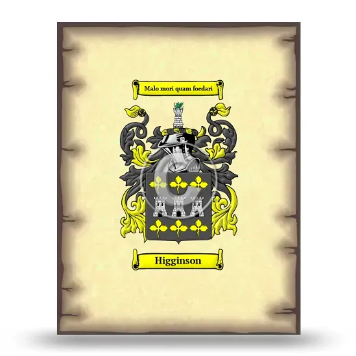 Higginson Coat of Arms Print