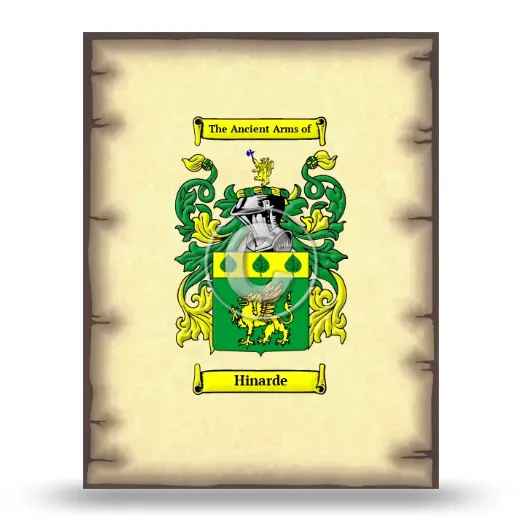 Hinarde Coat of Arms Print