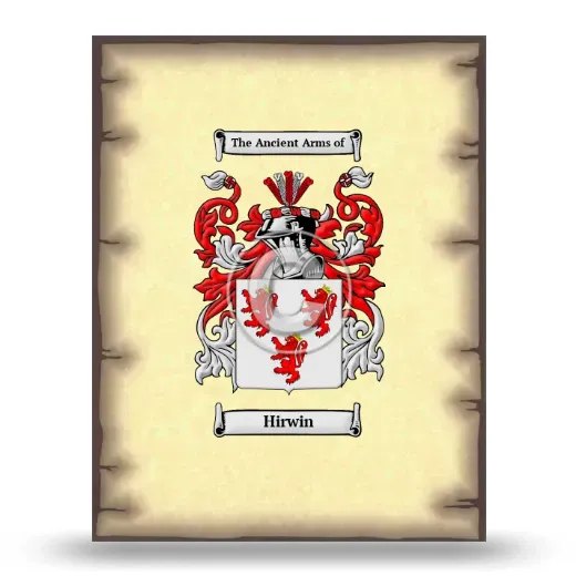 Hirwin Coat of Arms Print