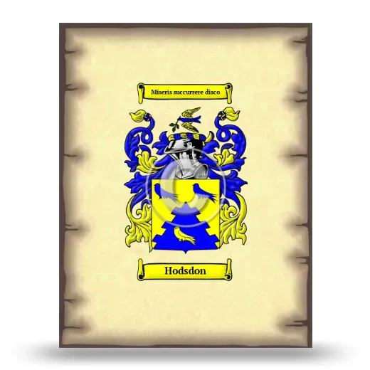 Hodsdon Coat of Arms Print