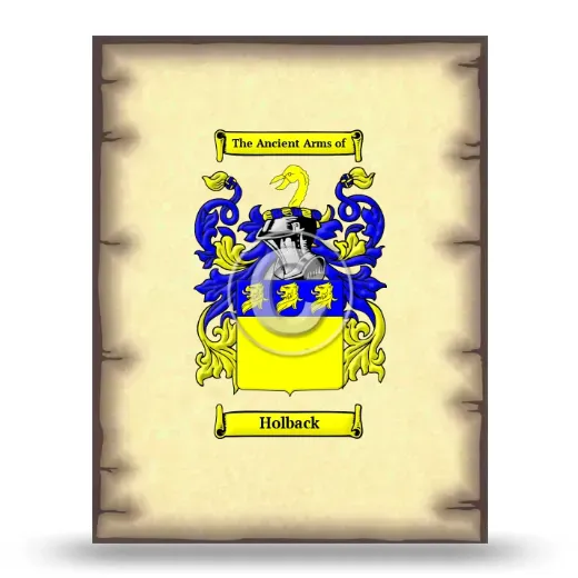 Holback Coat of Arms Print