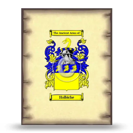 Holbiche Coat of Arms Print