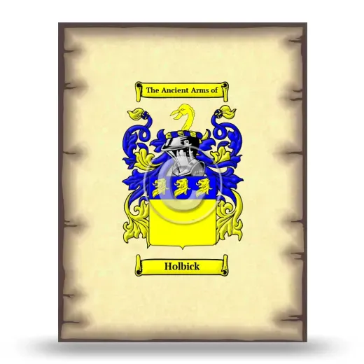 Holbick Coat of Arms Print