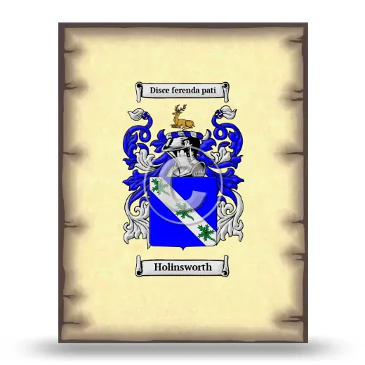 Holinsworth Coat of Arms Print