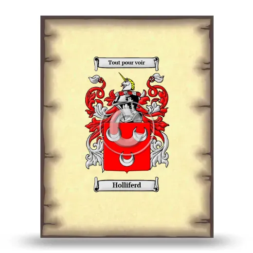 Holliferd Coat of Arms Print