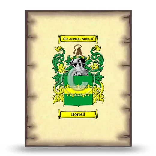 Horrell Coat of Arms Print
