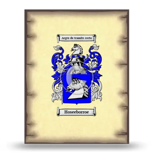 Hoseeborroe Coat of Arms Print