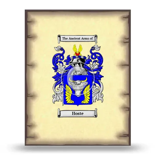 Hoste Coat of Arms Print