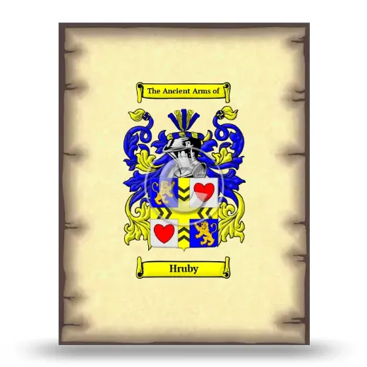 Hruby Coat of Arms Print