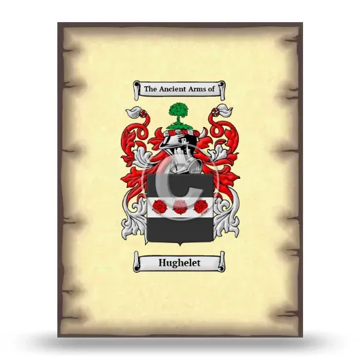 Hughelet Coat of Arms Print