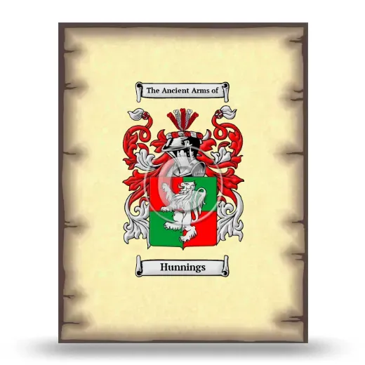 Hunnings Coat of Arms Print