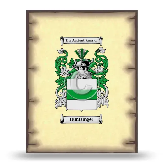 Huntsinger Coat of Arms Print