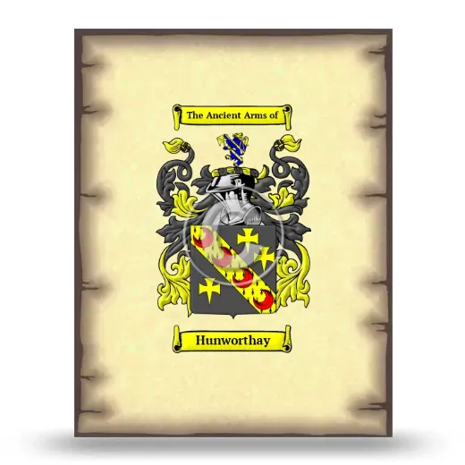 Hunworthay Coat of Arms Print