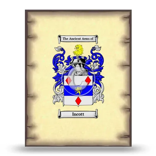 Incott Coat of Arms Print