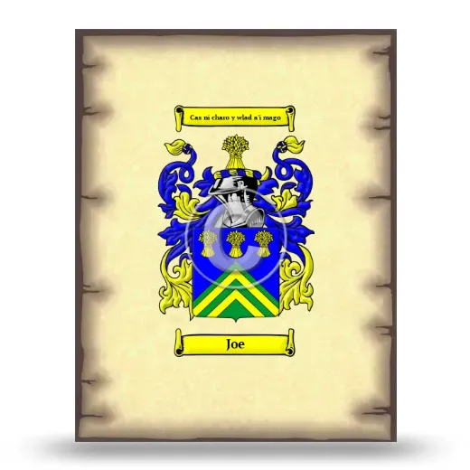 Joe Coat of Arms Print