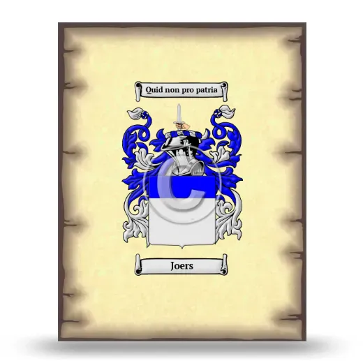Joers Coat of Arms Print