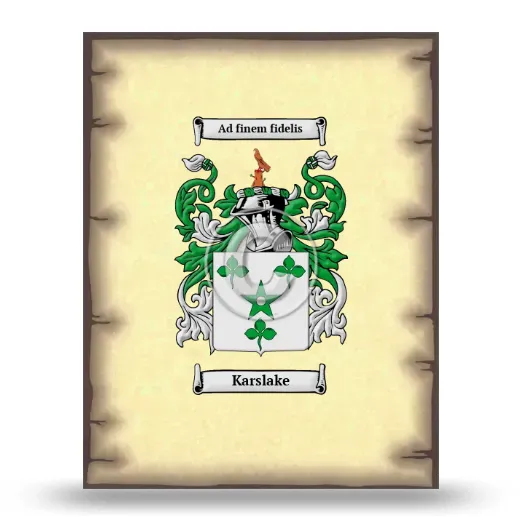 Karslake Coat of Arms Print