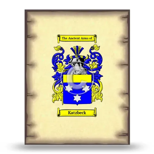 Katzbeck Coat of Arms Print
