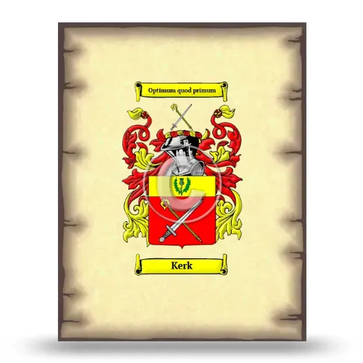 Kerk Coat of Arms Print