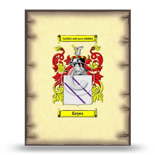 Keyes Coat of Arms Print