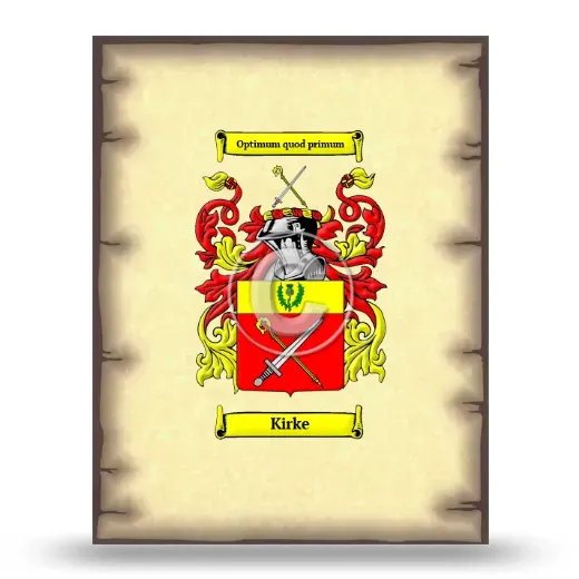 Kirke Coat of Arms Print