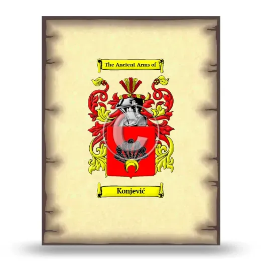 Konjević Coat of Arms Print