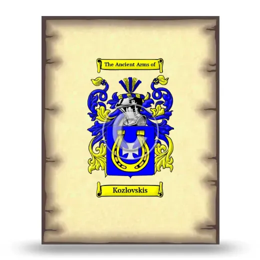 Kozlovskis Coat of Arms Print