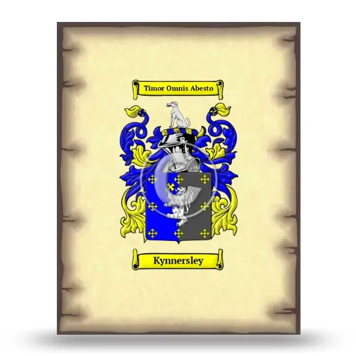 Kynnersley Coat of Arms Print