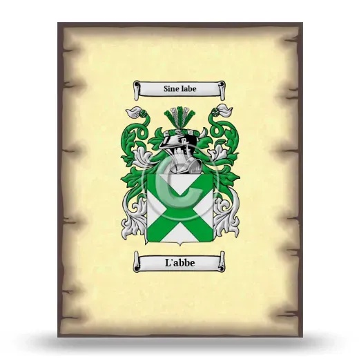 L'abbe Coat of Arms Print