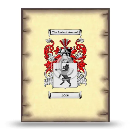 Löre Coat of Arms Print