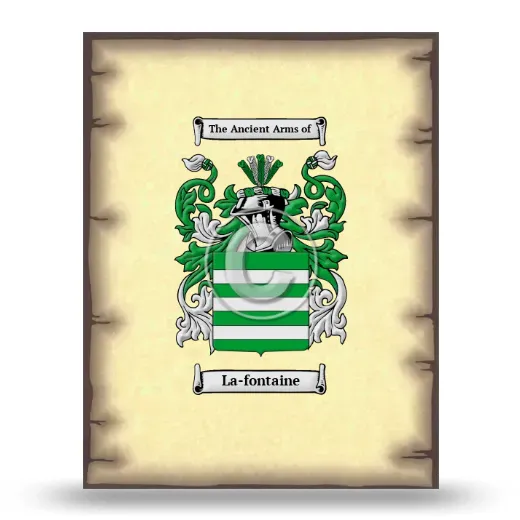 La-fontaine Coat of Arms Print