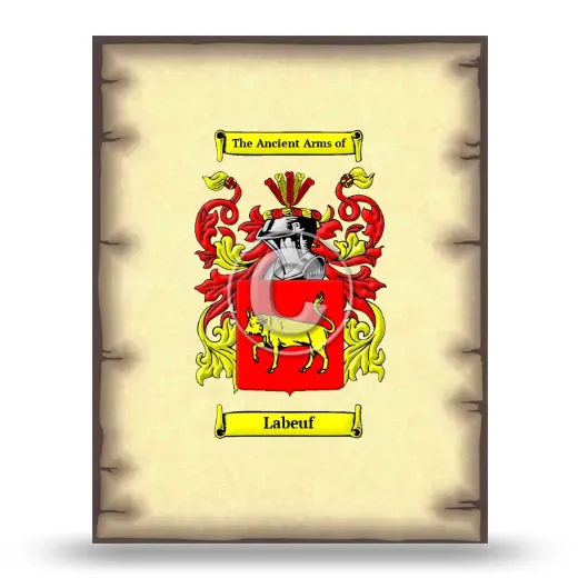 Labeuf Coat of Arms Print