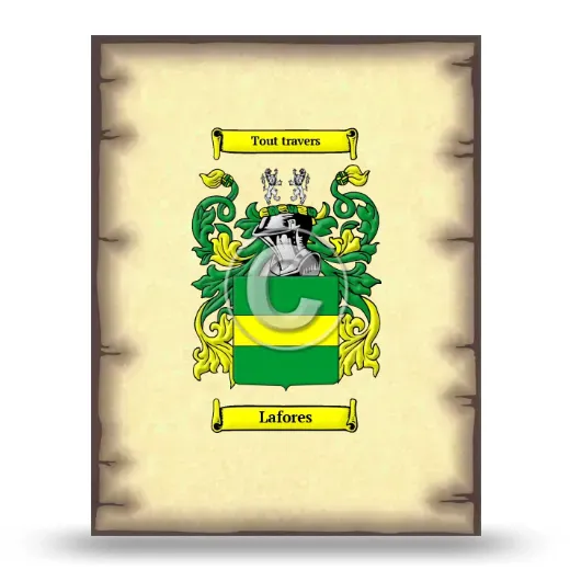 Lafores Coat of Arms Print
