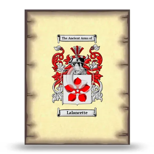 Lalancette Coat of Arms Print
