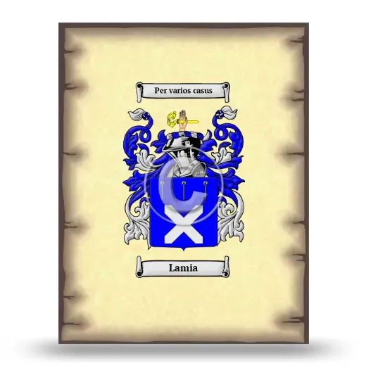 Lamia Coat of Arms Print