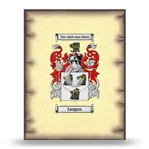 Langan Coat of Arms Print