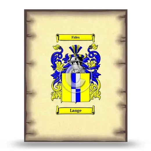 Lange Coat of Arms Print