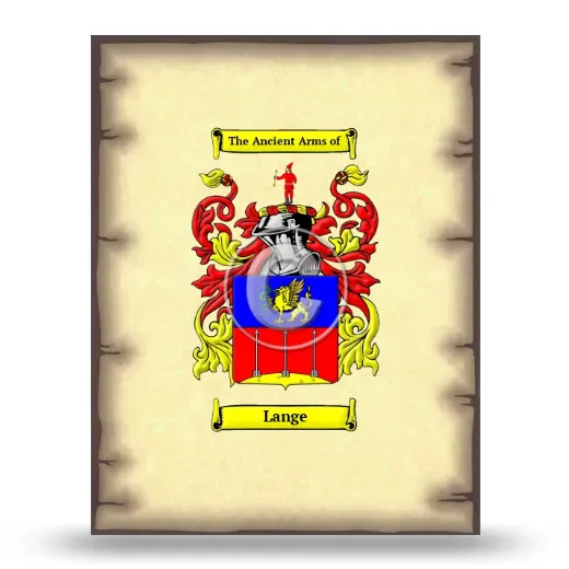 Lange Coat of Arms Print