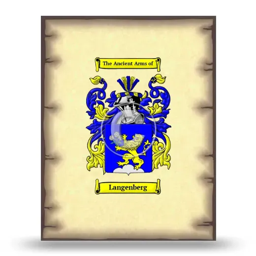 Langenberg Coat of Arms Print