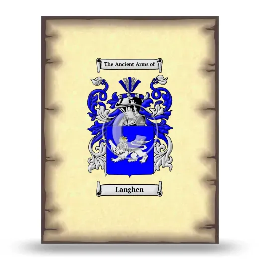 Langhen Coat of Arms Print