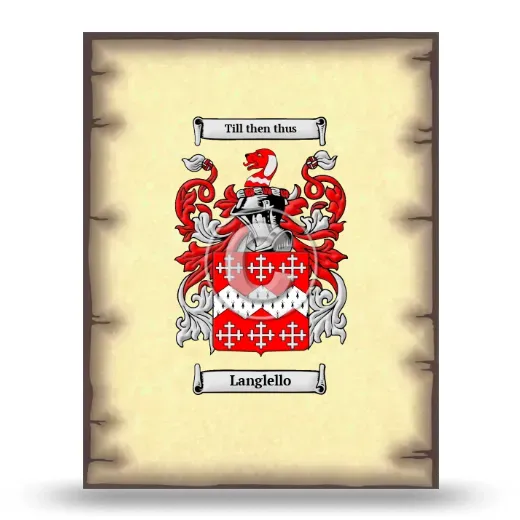 Langlello Coat of Arms Print