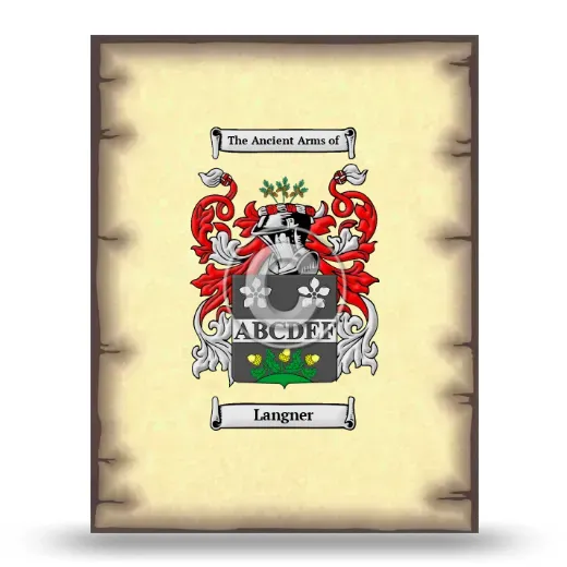 Langner Coat of Arms Print