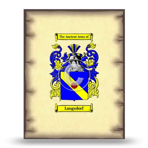 Langsdorf Coat of Arms Print
