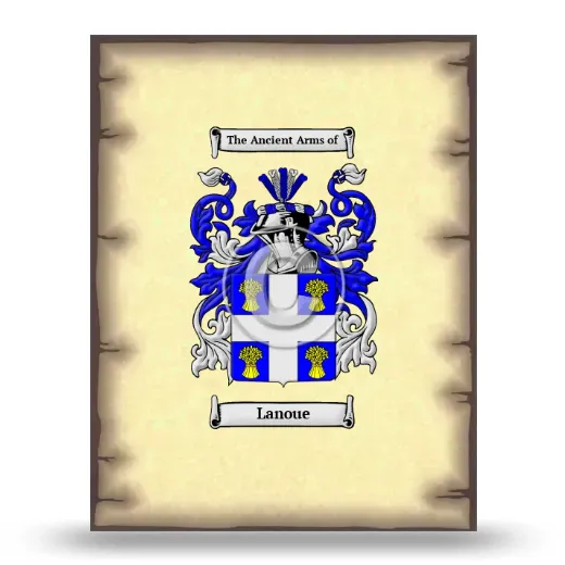 Lanoue Coat of Arms Print