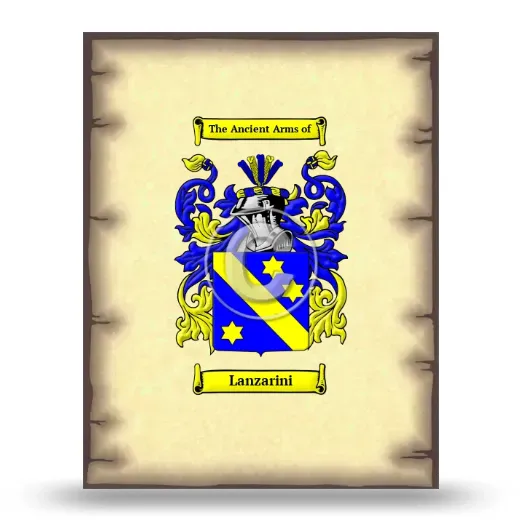 Lanzarini Coat of Arms Print