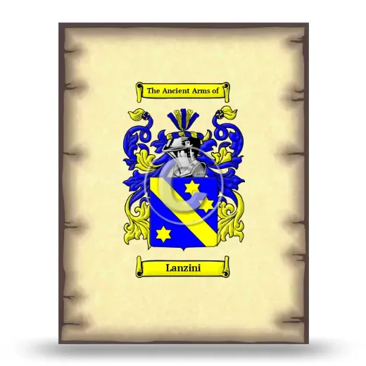Lanzini Coat of Arms Print