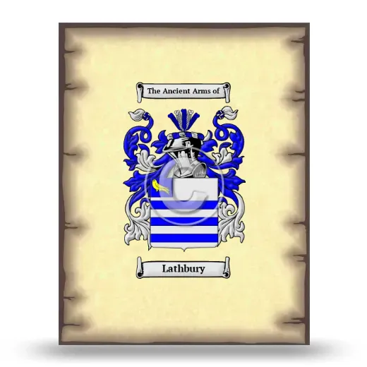 Lathbury Coat of Arms Print