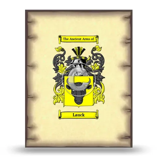 Lauck Coat of Arms Print