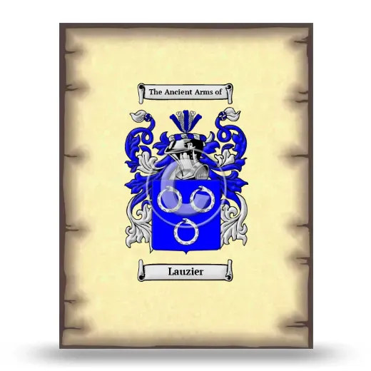 Lauzier Coat of Arms Print