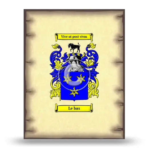 Le bas Coat of Arms Print